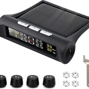 Tire Pressure Monitoring System External Solar 4 Sensor - Black