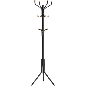 Metal Coat Rack 182 cm Tall Hall Tree Black RCR19B