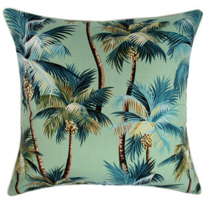 Cushion Cover-With Piping-Palm Trees Lagoon-60cm x 60cm