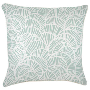 Cushion Cover-With Piping-Positano Pale Mint-60cm x 60cm