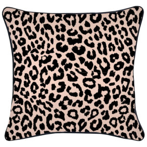 Cushion Cover-With Black Piping-Jungle Peach-45cm x 45cm