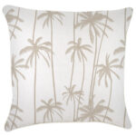 Cushion Cover-With Piping-Tall-Palms-Beige-60cm x 60cm