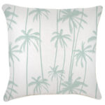 Cushion Cover-With Piping-Tall-Palms-Mint-60cm x 60cm