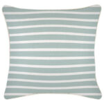 Cushion Cover-With Piping-Hampton Stripe Seafoam-45cm x 45cm