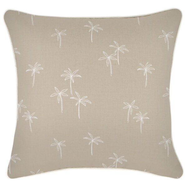 Cushion Cover-With Piping-Palm Cove Beige-45cm x 45cm