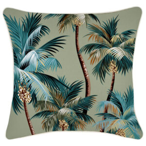 Cushion Cover-With Piping-Palm Trees Sage-45cm x 45cm