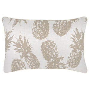 Cushion Cover-With Piping-Pineapples Beige-35cm x 50cm