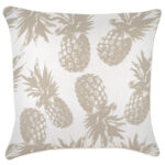 Cushion Cover-With Piping-Pineapples Beige-60cm x 60cm