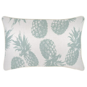 Cushion Cover-With Piping-Pineapples Seafoam-35cm x 50cm