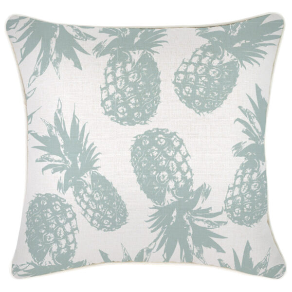 Cushion Cover-With Piping-Pineapples Seafoam-45cm x 45cm