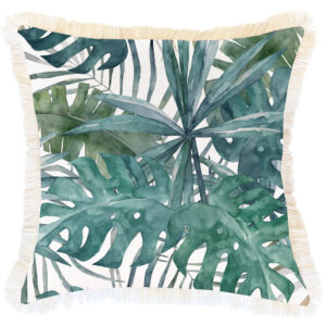 Cushion Cover-Coastal Fringe- Freshwater-45cm x 45cm