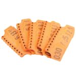 1-100 Cattle Number Ear Tag 6x7cm Set - Medium Orange Cow Sheep Livestock Label