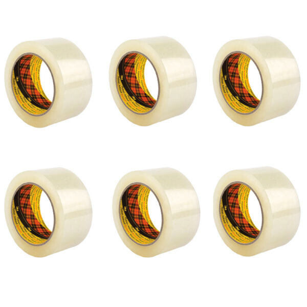 6x  Scotch Clear Packaging 370 Tape 48mmx75m Strong Packing Moving Adhesive