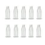 10x 300ml PET Juice Bottles + Tamper Evident Caps - Empty Plastic Recyclable Clear