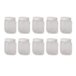 10x 250g Plastic Honey Jars + Lids - Square Clear Food Grade Packaging Containers