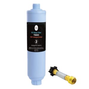 Inline Water Filter - RV  Hose - Activated Carbon KDF Cartridge - YW003