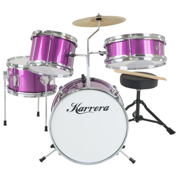 Karrera Childrens 4pc Drum Kit - Purple