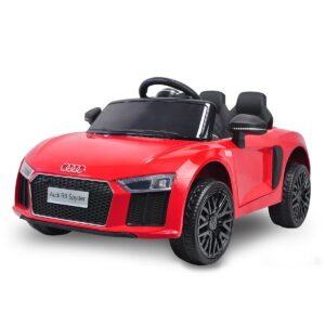 R8 Spyder  Licensed Kids Electric Ride On Car Remote Control - Red