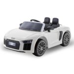 R8 Spyder  Licensed Kids Electric Ride On Car Remote Control - White