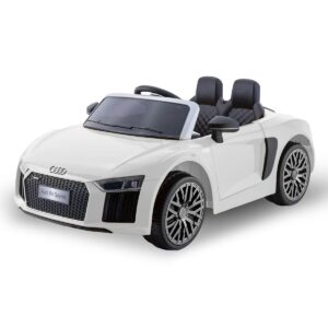 R8 Spyder  Licensed Kids Electric Ride On Car Remote Control - White