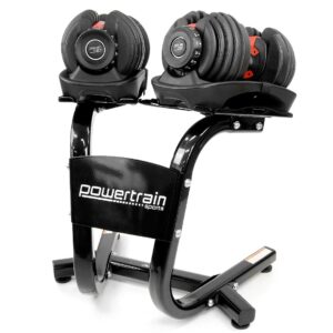 2x 24kg  Adjustable Dumbbells with Stand