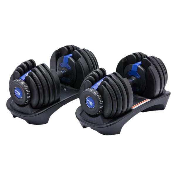 2x 24kg Adjustable Dumbbell Home Gym Set