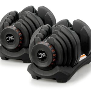 Powertrain2 x 40kg  Adjustable Dumbbells Home Gym Set