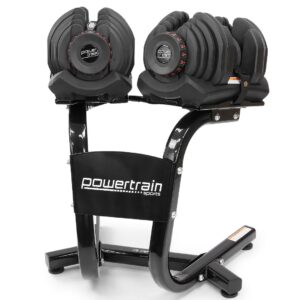 2x 40kg  Adjustable Dumbbells with Stand