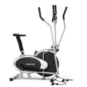 3-in-1 Elliptical Cross Trainer Exercise Bike with Resistance Bands