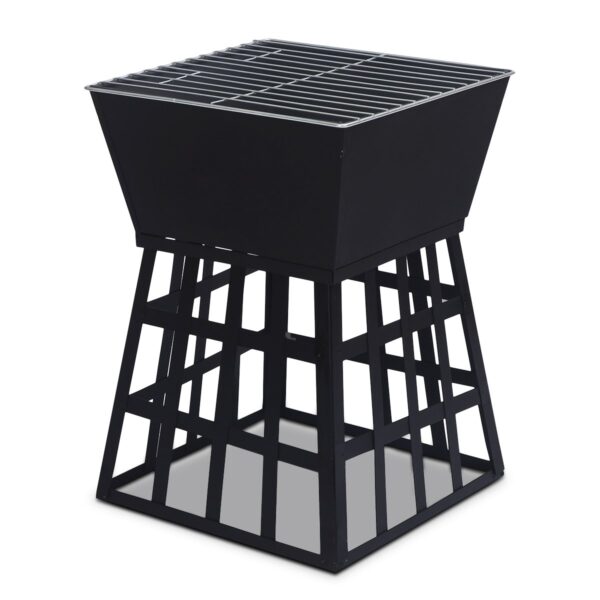 Outdoor Fire Pit for BBQ  Grilling  Cooking  Camping- Portable Brazier with Reversible Stand for Backyard