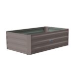 Garden Bed 100 x 60 x 30cm Galvanized Steel - Grey