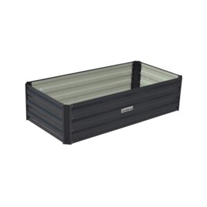 Garden Bed 120 x 60 x 30cm Galvanized Steel - Black