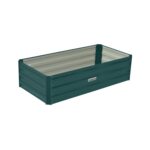 Garden Bed 120 x 60 x 30cm Galvanized Steel - Green