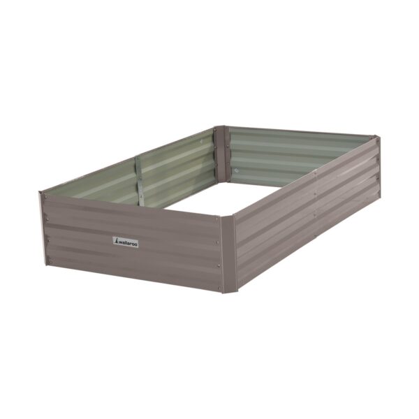 Garden Bed 150 x 90 x 30cm Galvanized Steel - Grey