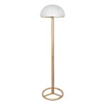 Metal Floor Lamp with White Acrylic Shade by