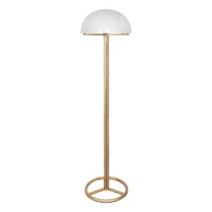 Metal Floor Lamp with White Acrylic Shade by