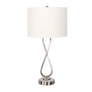 Contemporary Table Lamp In Nickel Finish