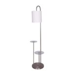 Metal Floor Lamp with Glass Shelves