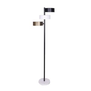 Metal Floor Lamp with 3 Swirl Shades