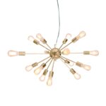 15-Light Sputnik Chandelier in Brass Finish