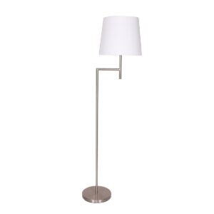 Nickel Metal Arc Floor Lamp