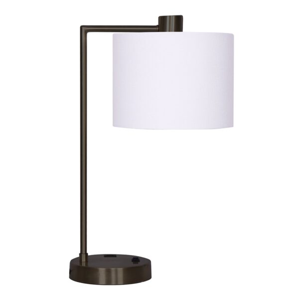 Metal Task Lamp with USB Charging Port Bronze Finish