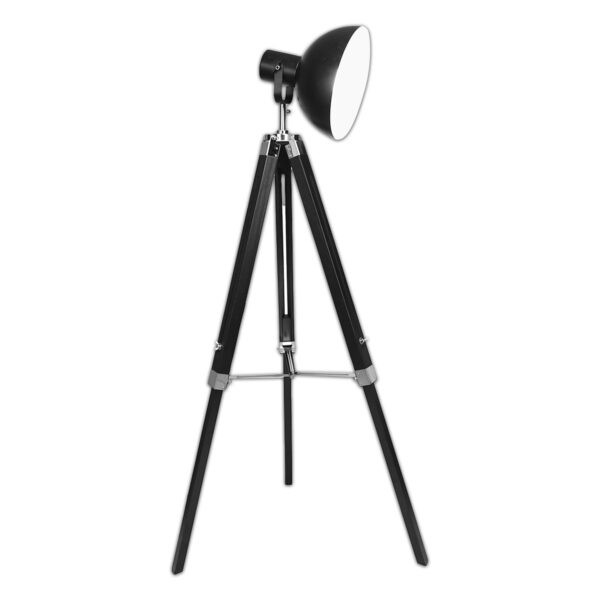 Tripod Floor Spot Lamp Reading Adjustable Height Metal Black