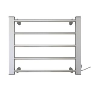 Heated Towel Rack Electric Bathroom Towel Rails Warmer Ev-90- Silver