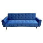 Ava 3-seater Tufted Velvet Sofa Bed By  - Blue