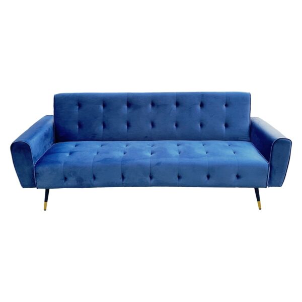 Ava 3-seater Tufted Velvet Sofa Bed By  - Blue