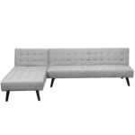 3-seater Corner Sofa Bed With Lounge Chaise Couch Furniture Light Grey