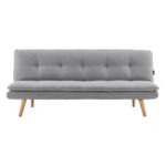 3 Seater Linen Couch Sofa Bed Lounge Futon - Light Grey