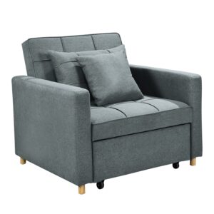 Suri 3-in-1 Convertible Sofa Chair Bed -  Airforce Blue