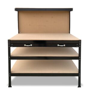 3-layered Work Bench Garage Storage Table Tool Shop Shelf